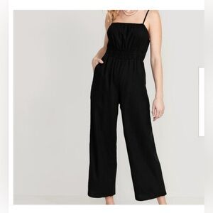 Old Navy Black Smocked-Waist Jumpsuit 2X